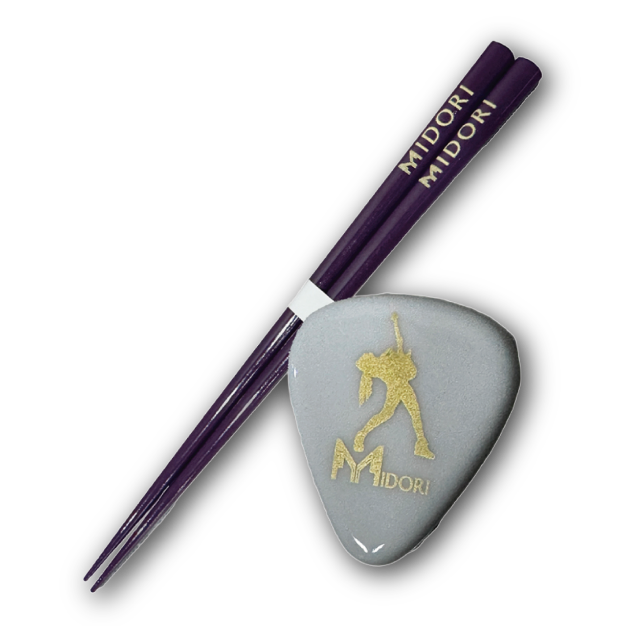 Midori - Chopsticks & Guitar Pick-Shaped Chopstick Rest（箸