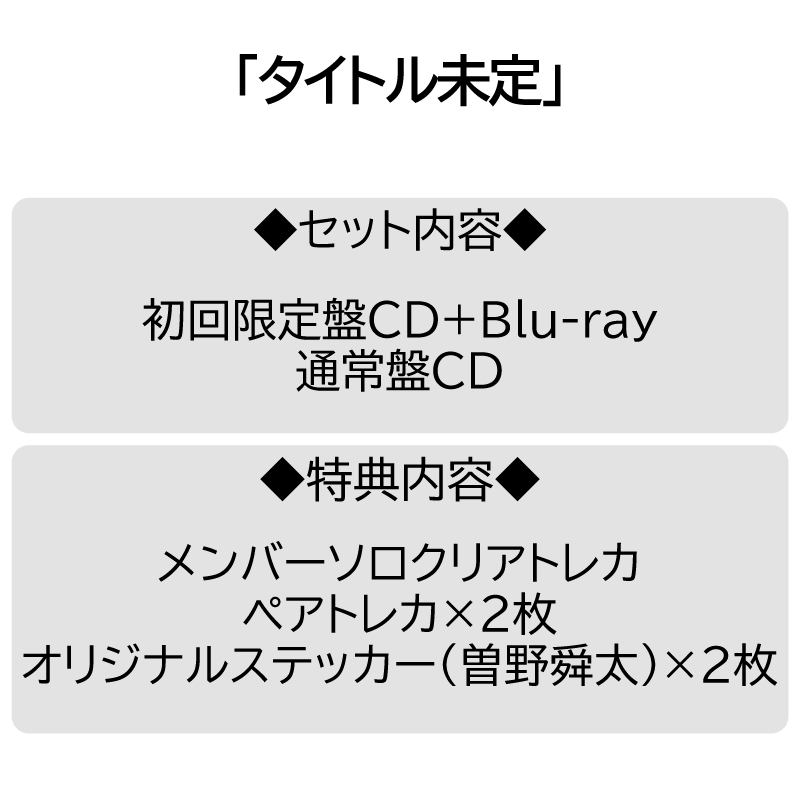 2形態セット】タイトル未定 | CD [初回・通常] | VICTOR ONLINE STORE
