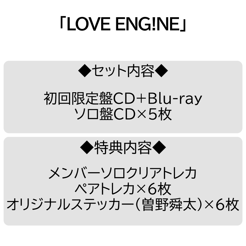 PREMIUM MILK” 限定 / 6形態セット】LOVE ENG!NE | アクスタ [集合1種